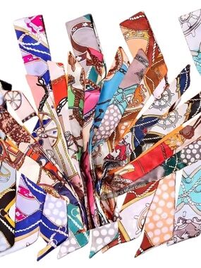 Bundle Deal Of 10 Silky Purse Scarfs